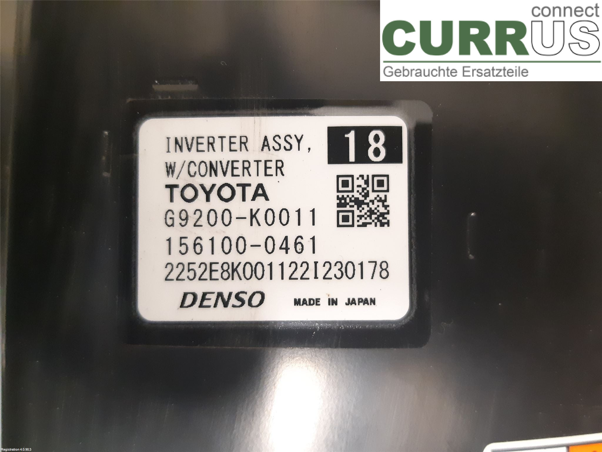 TOYOTA YARIS  20- Converter / inverter - electric G9200-K9011 M15A-FXE