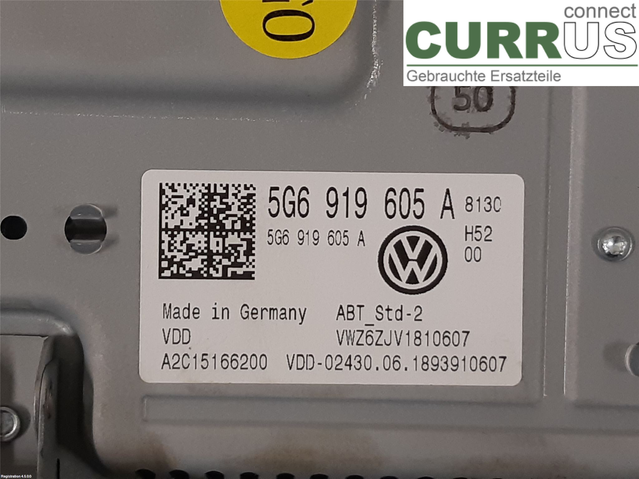 VW PASSAT  15-19 Radio CD / Multimedia panel 5NN 919 605 A DFGA