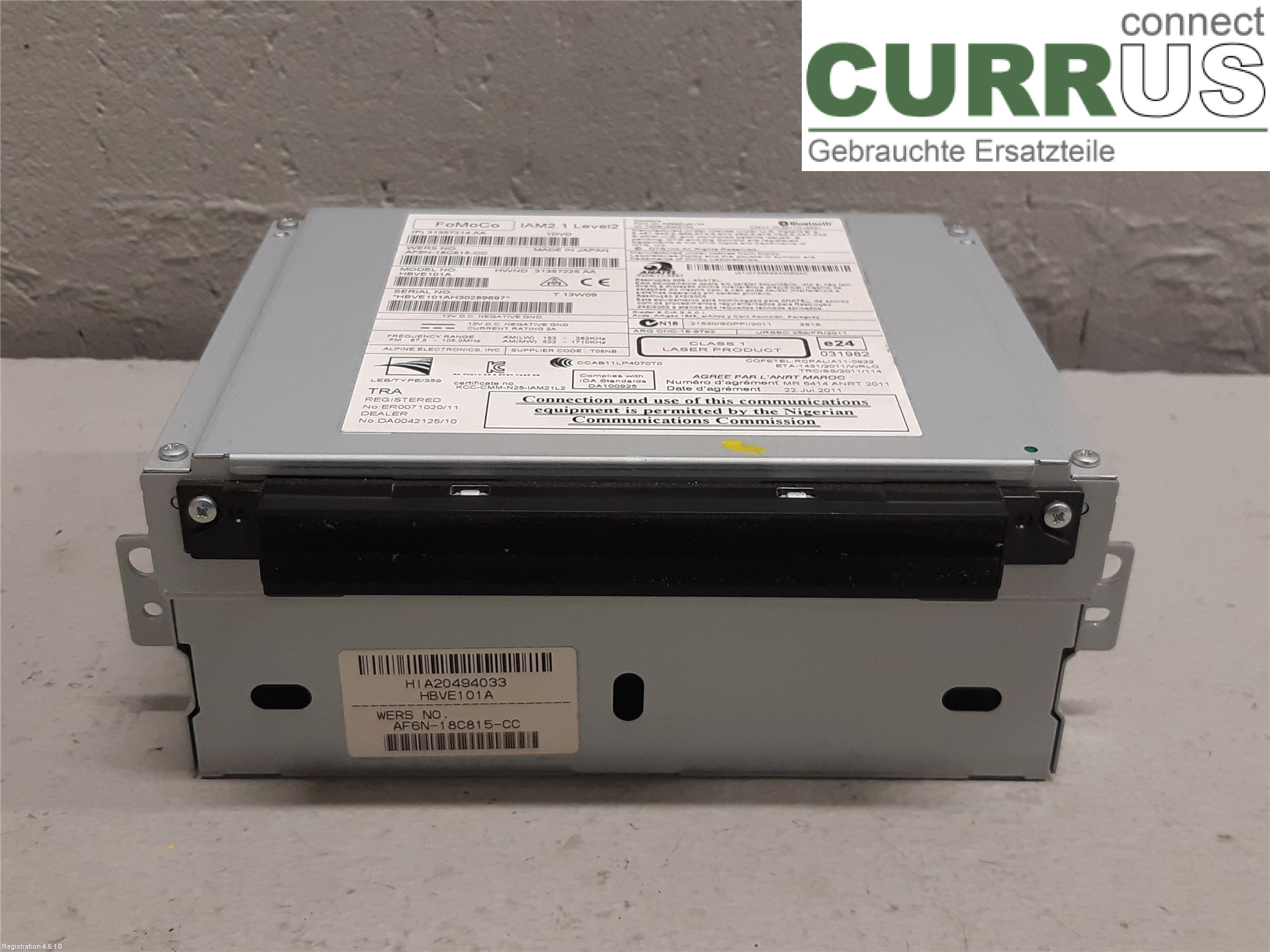 VOLVO XC60  09-13 Radio CD /Multimediapanel 36050606 D5244T17