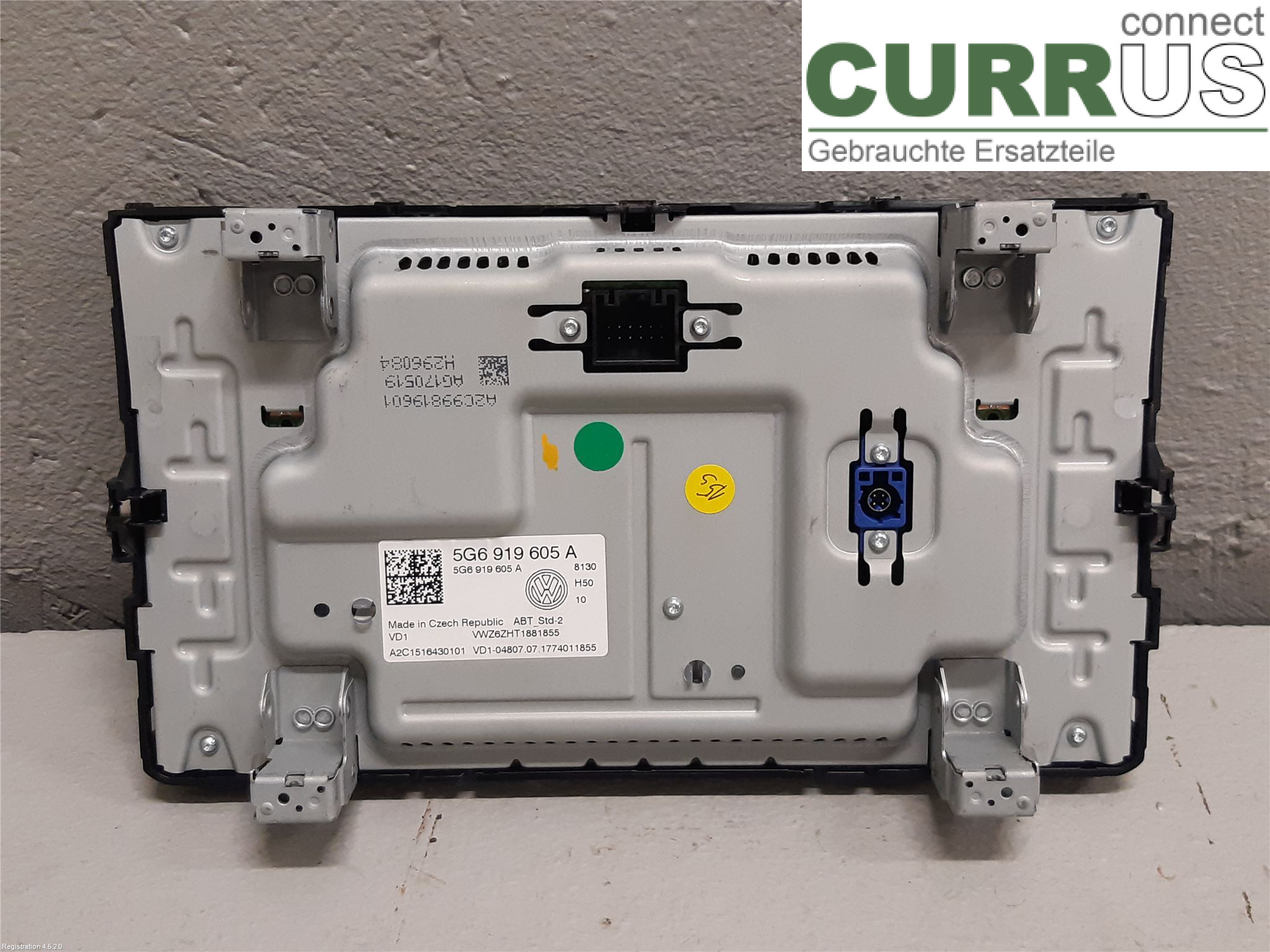 VW GOLF / E-GOLF VII   13-20 Radio CD / Multimedia panel 5NN 919 605 A CHZC