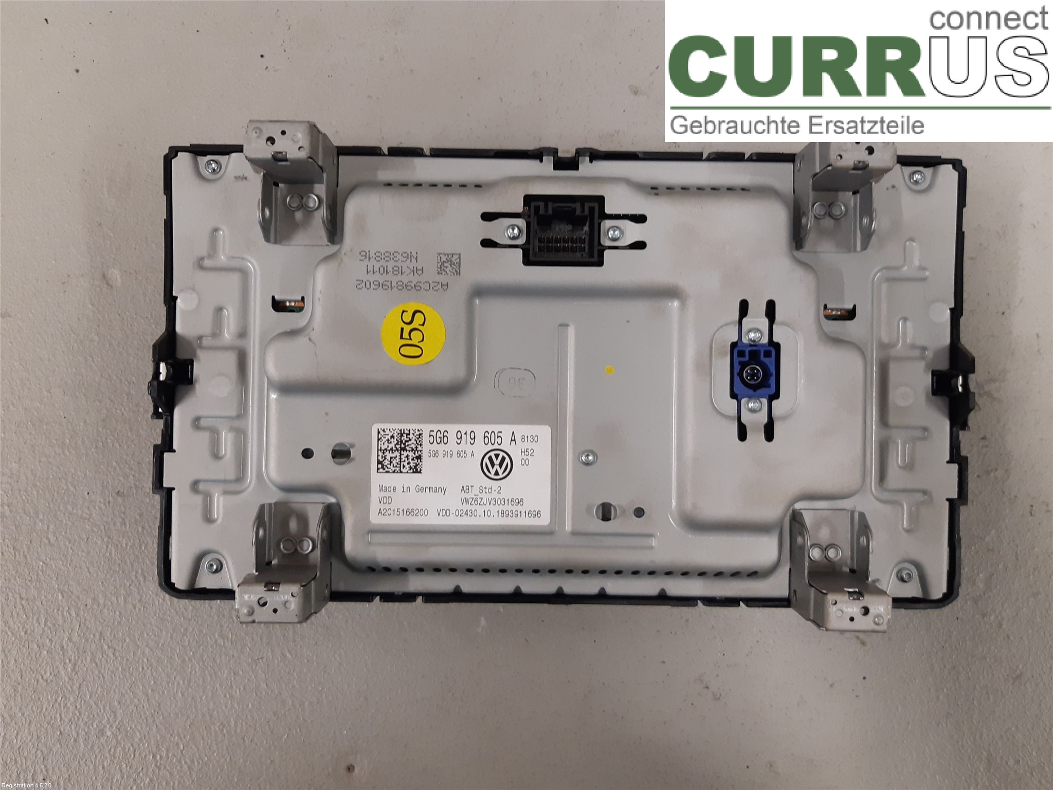 VW GOLF / E-GOLF VII   13-20 Radio CD / Multimedia panel 5NN 919 605 A DGTE