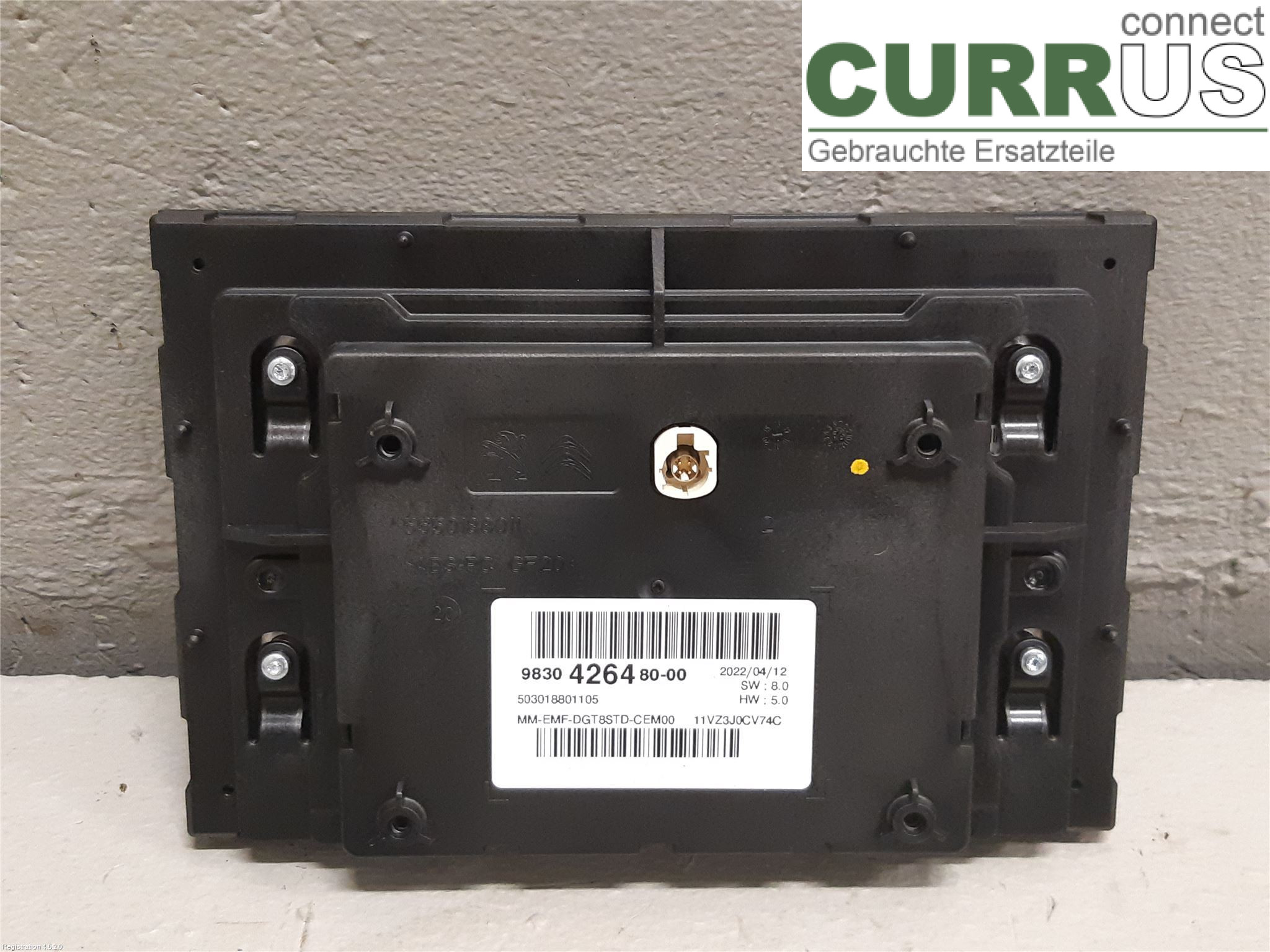 PEUGEOT PARTNER 16-18 Radio CD /Multimediapanel 9830426480 