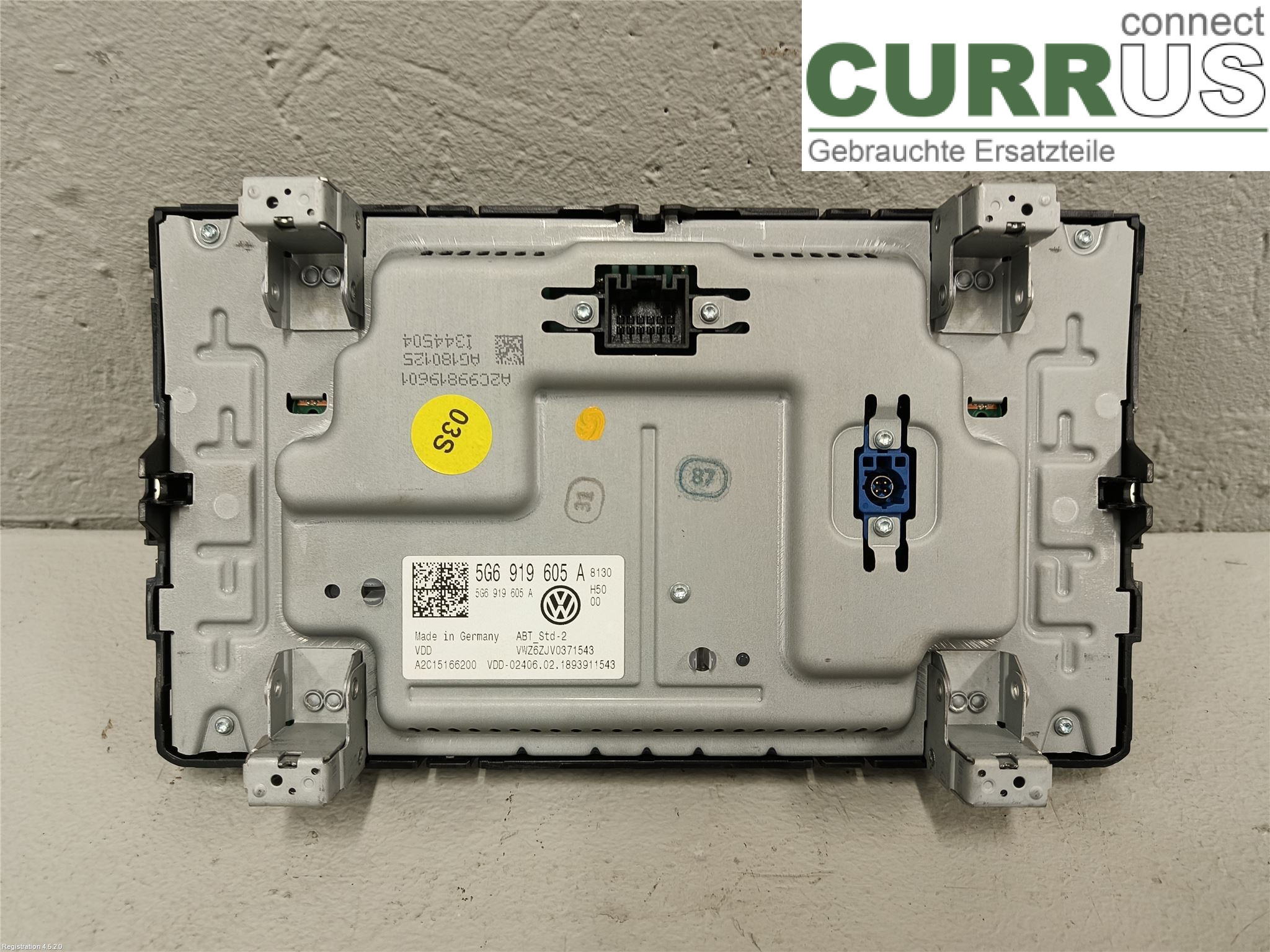 VW GOLF / E-GOLF VII   13-20 Radio CD / Multimedia panel 5NN 919 605 A CHZC