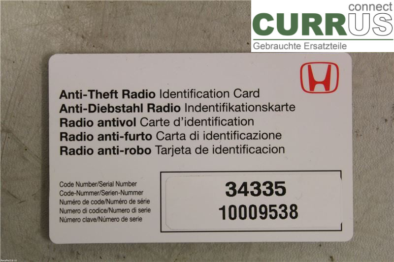 HONDA ACCORD    08- Radio CD /Multimediapanel 39100TL0G200 2,4