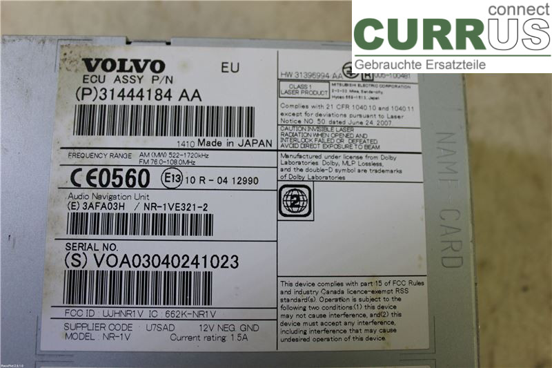 VOLVO XC70  14-16 Radio CD / Multimedia panel 36012367 D4 2,4