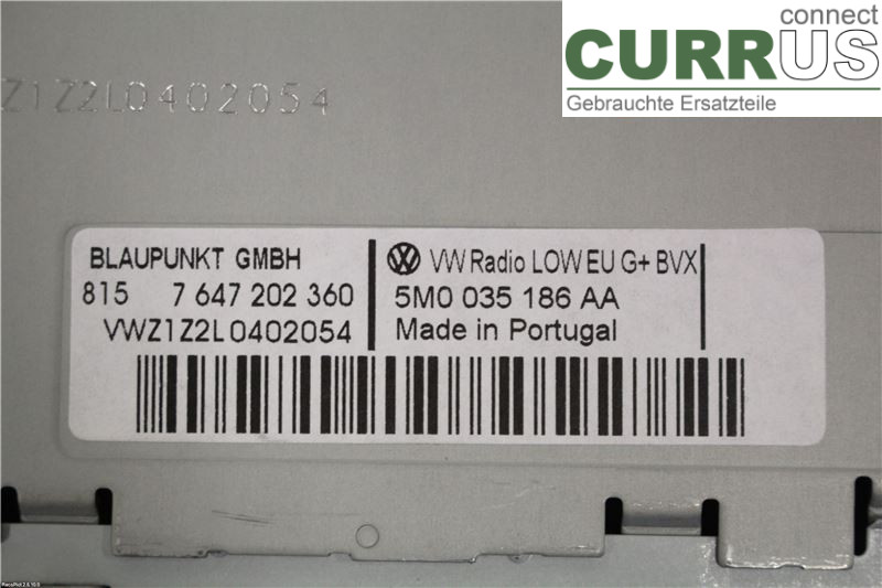 VW POLO       10-17 Radio CD / Multimedia panel 5M0057187AX 1.6 TDI