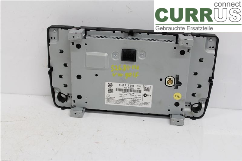VW GOLF / E-GOLF VII 13-20 Radio-CD-/Multimedia-Panel 5G0919605 1.6 TDI