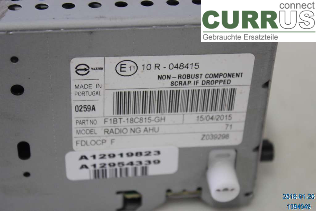 FORD FOCUS  15-18 Radio CD /Multimediapanel 2034072 1.5 TDCI
