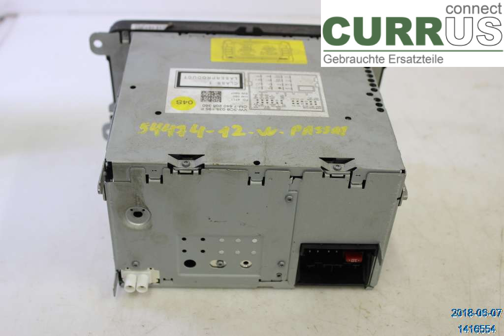 VW PASSAT  11-14 Radio CD / Multimedia panel 3C8057195FX 2,0 TDI