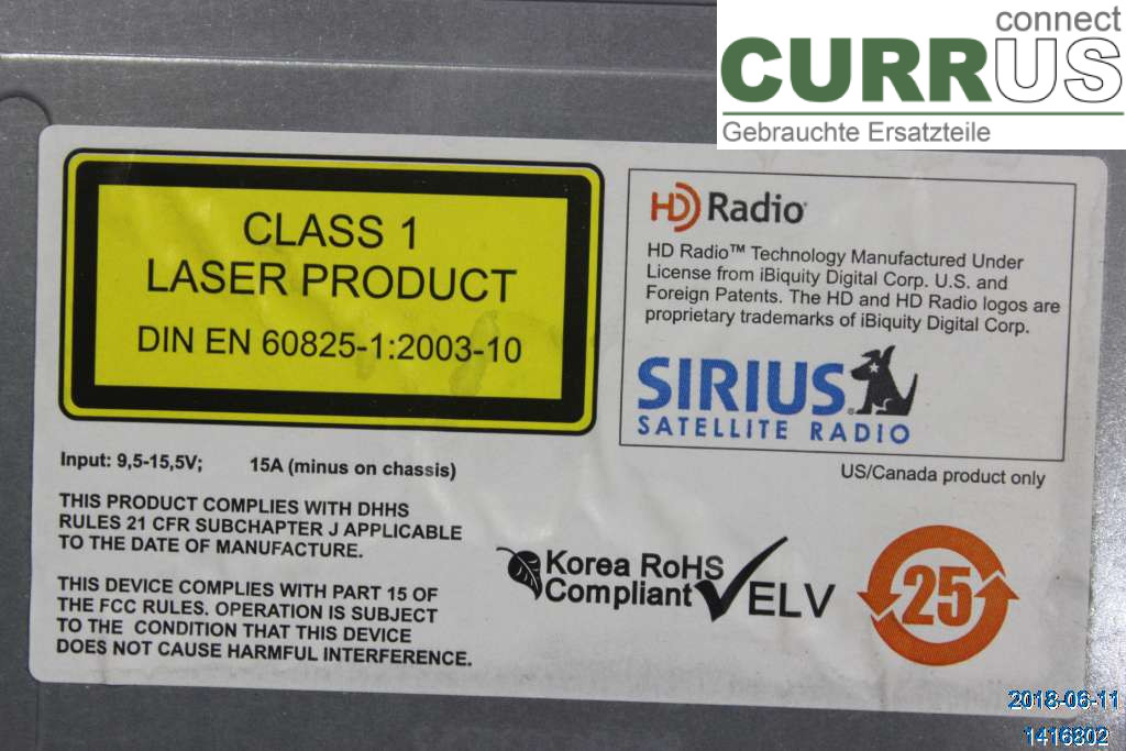 BMW X3 F25    10-17 Radio CD / Multimedia panel 65129221837 2,0D