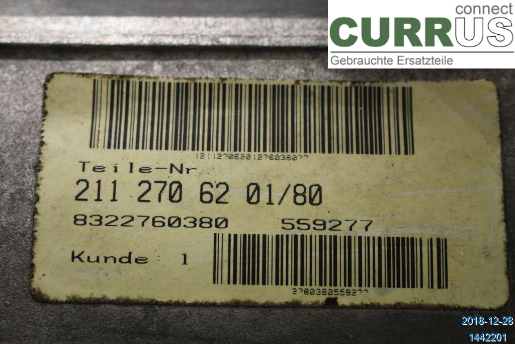 MB E-KLASS (W211)   02-09 Gearbox (Automatic) A2112706802 280 CDI
