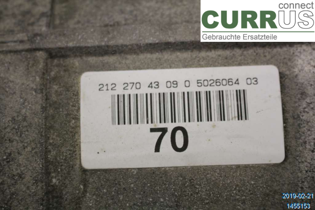 MB E-KLASS (W212) 09-16 Gearbox (Automatic) A2122708008 220 CDI