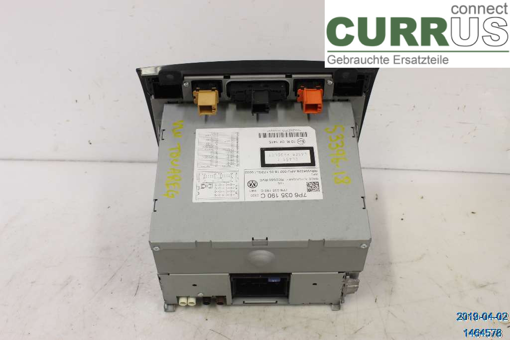 VW TOUAREG 7P  11-18 Radio-CD-/Multimedia-Panel 7P6035190C 3,0 TDI V6
