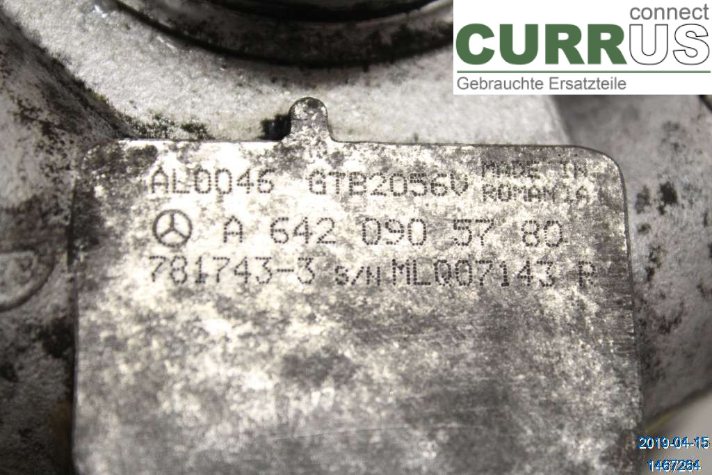 MB E-KLASS (W212) 09-16 Turbo charger A6420908680 3,0 CDI