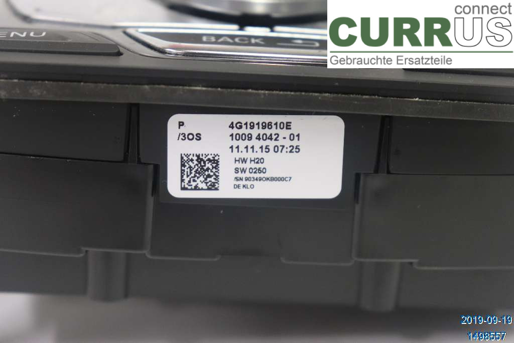 AUDI A6 ALLROAD 4G  12-18 Radio CD / panneau multimédia 4G1919610E 3,0 TDI