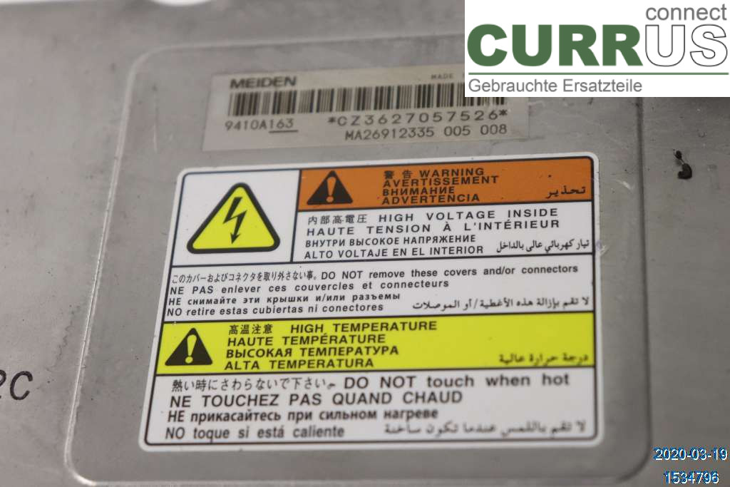 MITSUBISHI OUTLANDER 13- Power distribution controller 9410A165 2,4 HYBRID