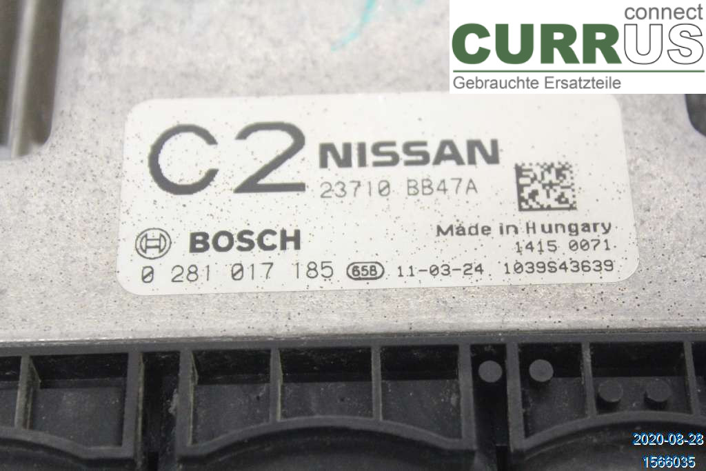 NISSAN QASHQAI+2  10-14 Engine Control Unit Diesel (ECU) 23710BB47A 2,0 DCI