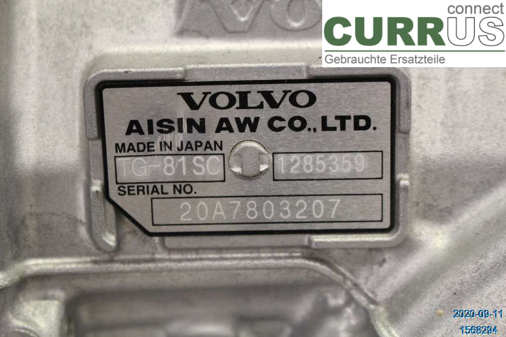 VOLVO V60  19- Gearbox (Automatic) 36011588 T4 2.0 B4204T31