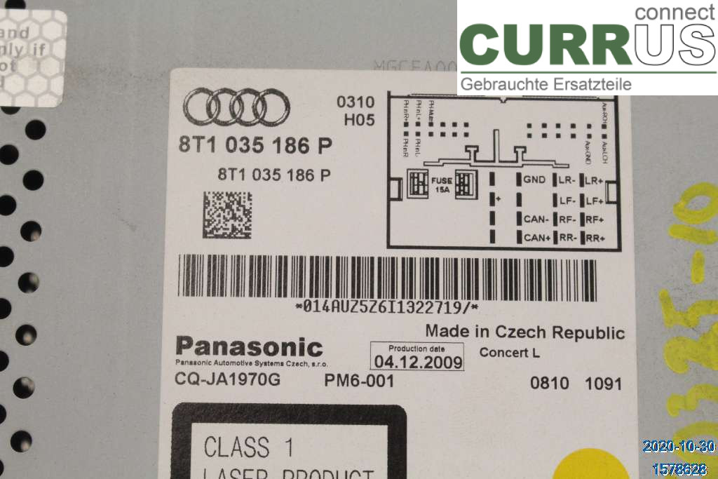 AUDI A5  07-16 Radio CD / Multimedia panel 8T1057186PX 2,0 TFSI