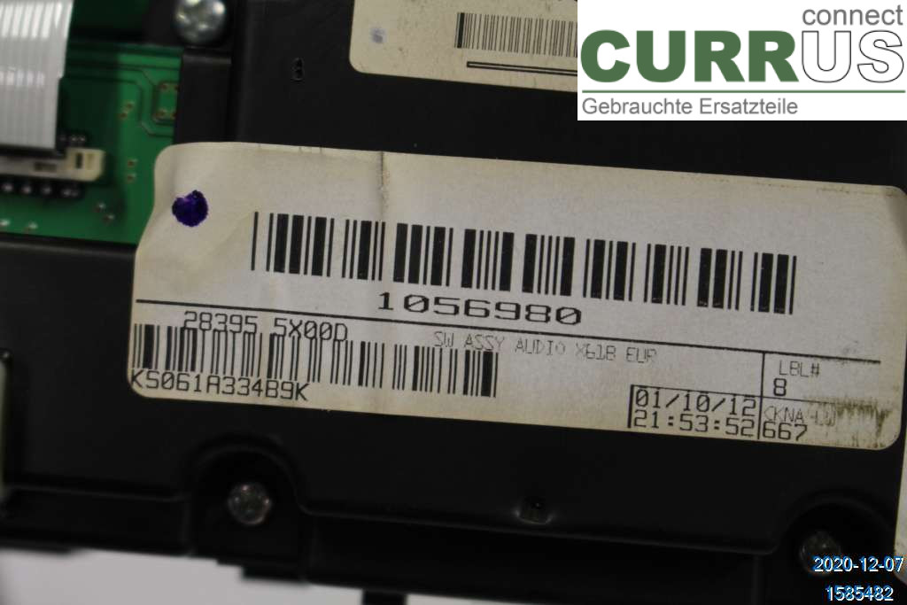 NISSAN NAVARA    05- Radio CD /Multimediapanel 283955X00D 3,0DCI