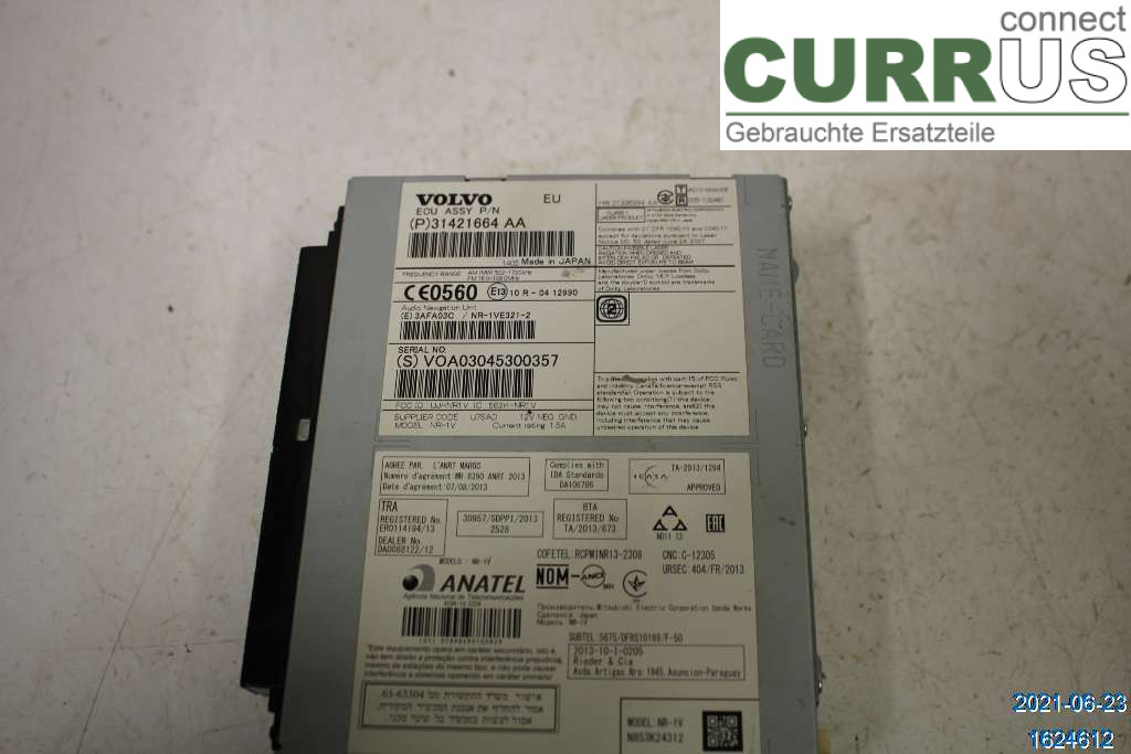 VOLVO XC70  14-16 Radio CD / Multimedia panel  D5 2,4 D5244T15