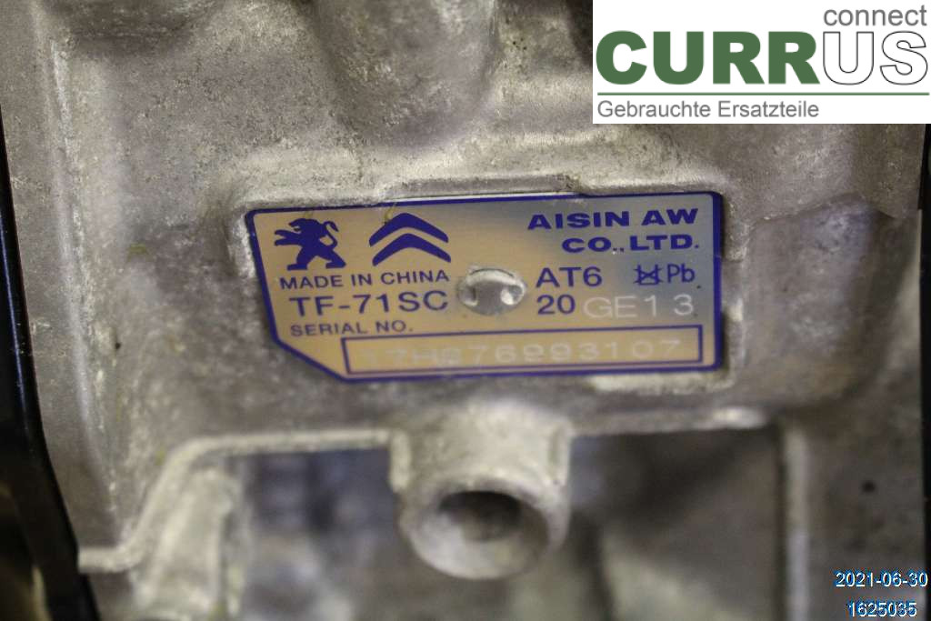 PEUGEOT 2008   13-20 Automatikgetriebe 9807418780 1,2 VTI  HNZ