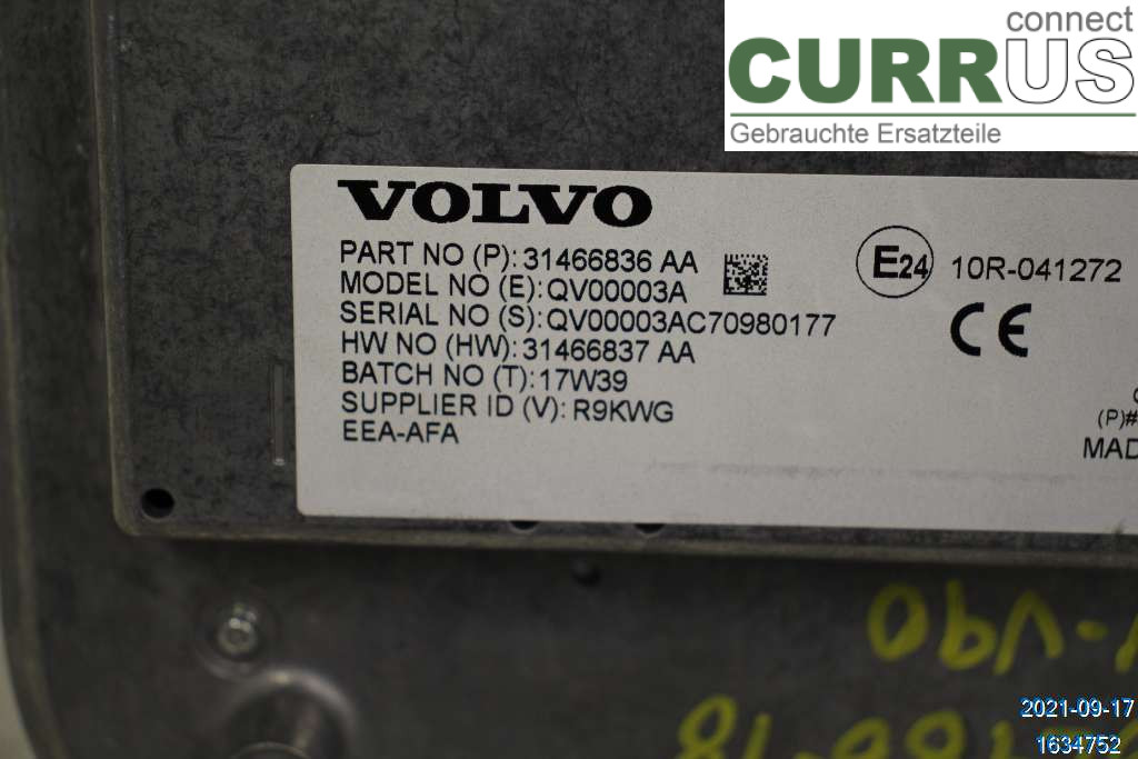 VOLVO V90 CROSS COUNTRY 17- Radio CD / Multimedia panel 36010459 D4 2,0