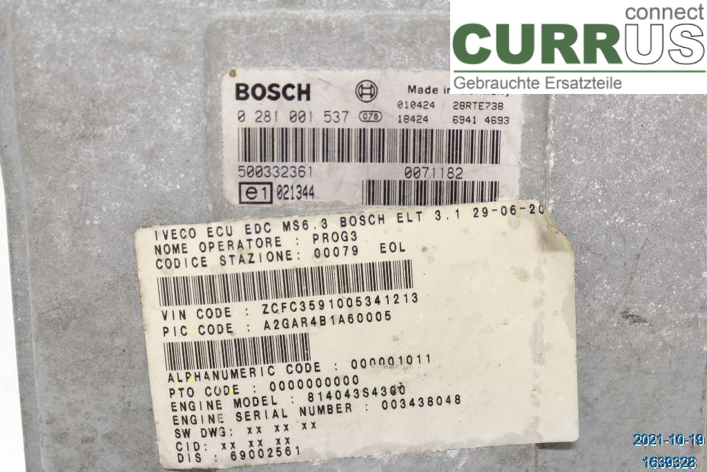 HUSBIL LAIKA Engine Control Unit Diesel (ECU) 500060134 2,8 TDI