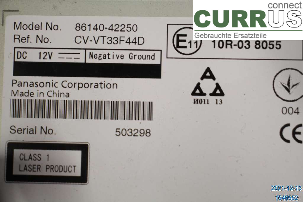 TOYOTA RAV4  13-18 Radio CD / panneau multimédia 8614042250 2,0  3ZR-FAE