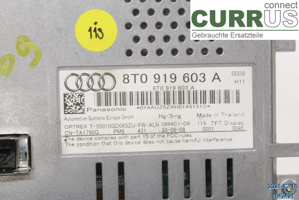 AUDI A4/S4  08-11 car-part-types.display  2.0 TFSI