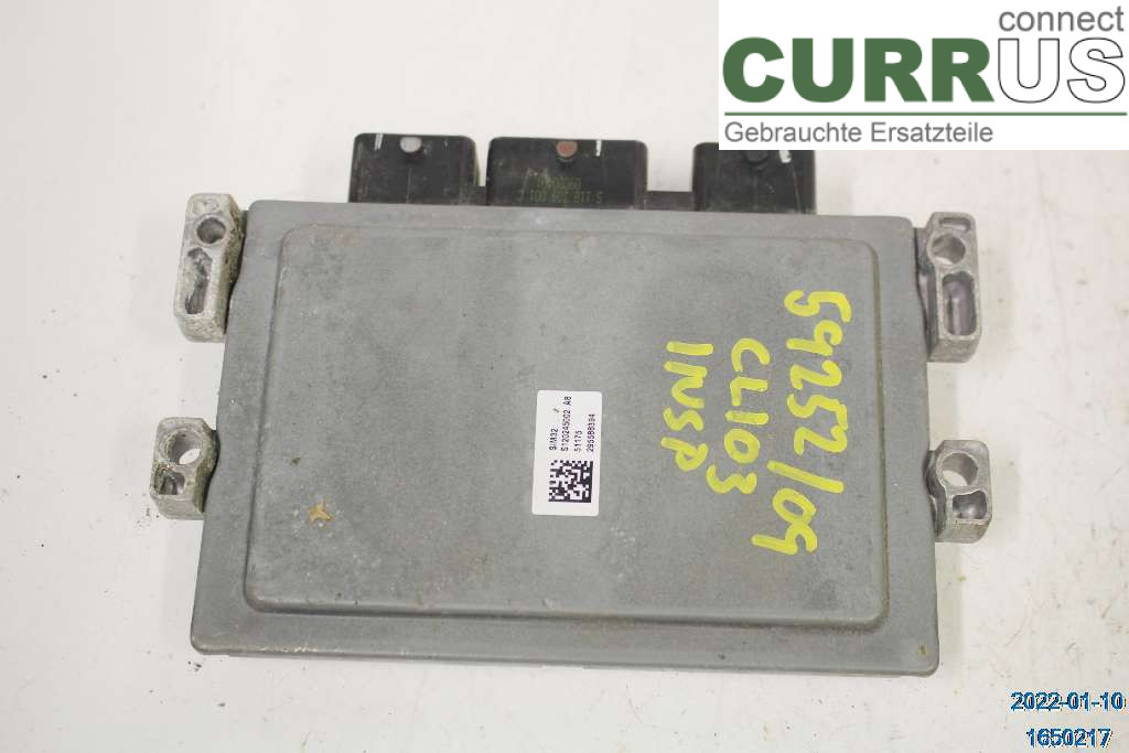 RENAULT CLIO III  09-12 Motorstyrningsenhet (ECU) 8200937869 1,2 Eco2