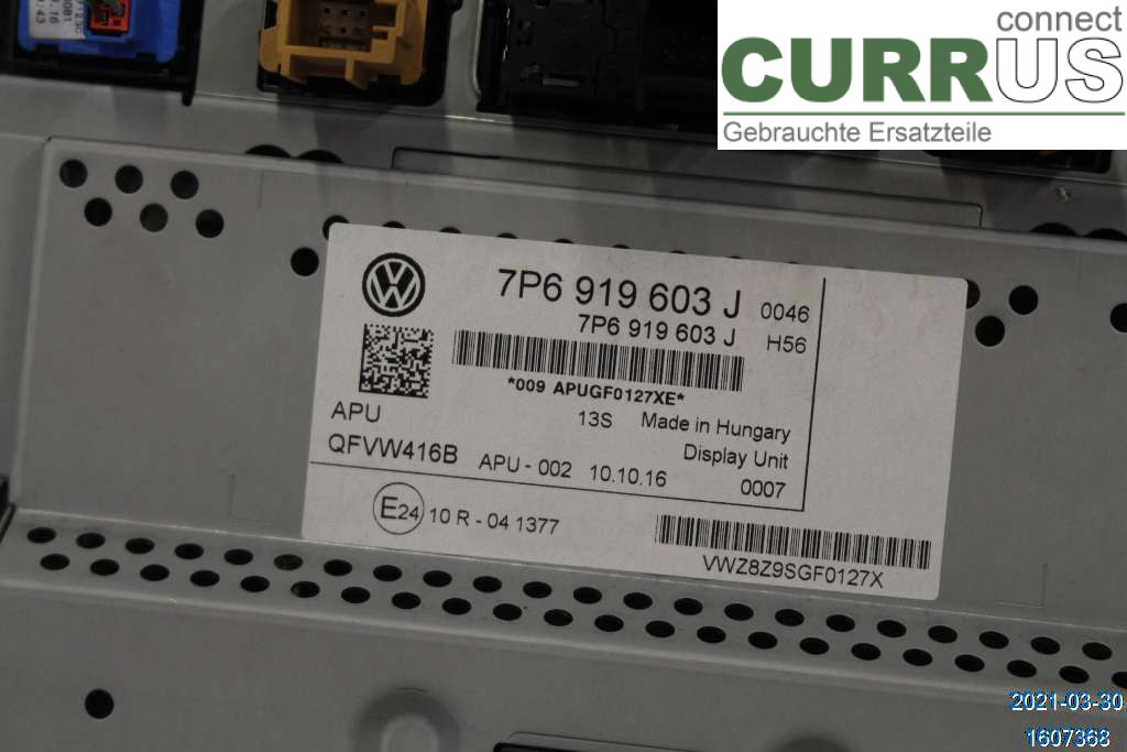 VW TOUAREG 7P  11-18 car-part-types.display 7P6919603JX 3,0TDI