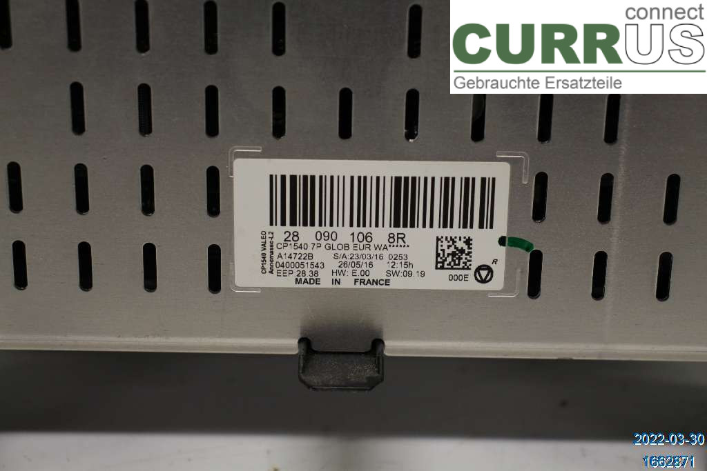 RENAULT MEGANE IV  16-23 car-part-types.display 280901068R 1,2TCE