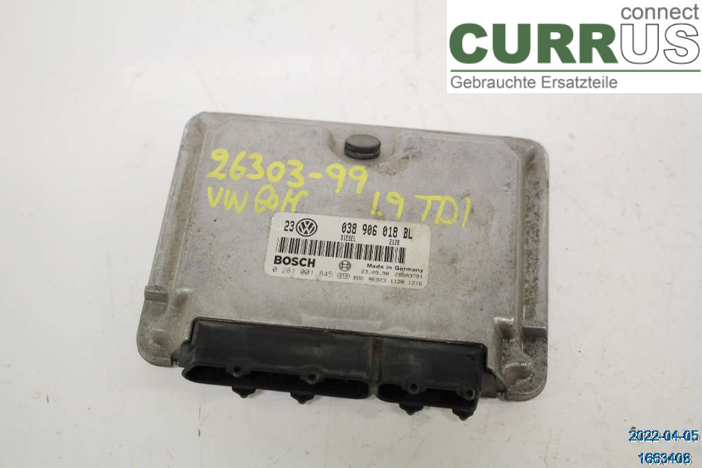 VW GOLF IV     98-06 Engine Control Unit Diesel (ECU) 038906018BL 1,9TDI