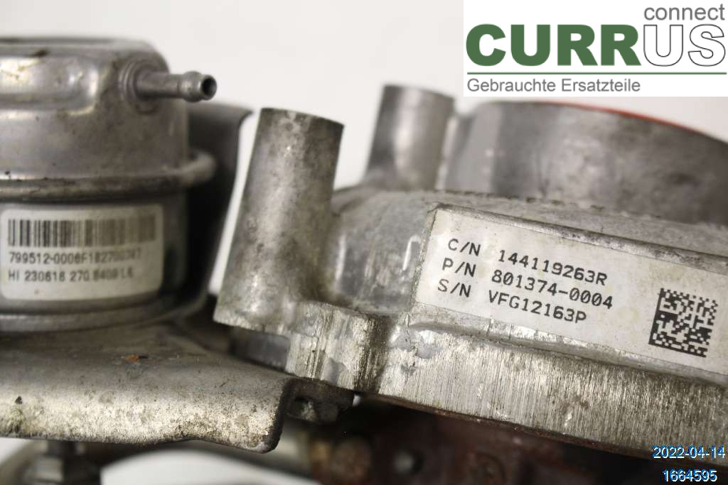 DACIA DOKKER Turbo charger 144116137R 1.5 DCI