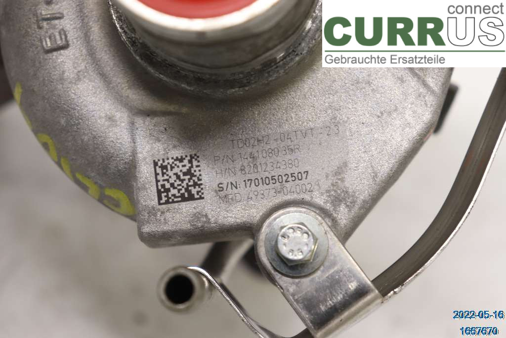 RENAULT CLIO IV   16-19 Turbolader 144102069R 0,9 TCE