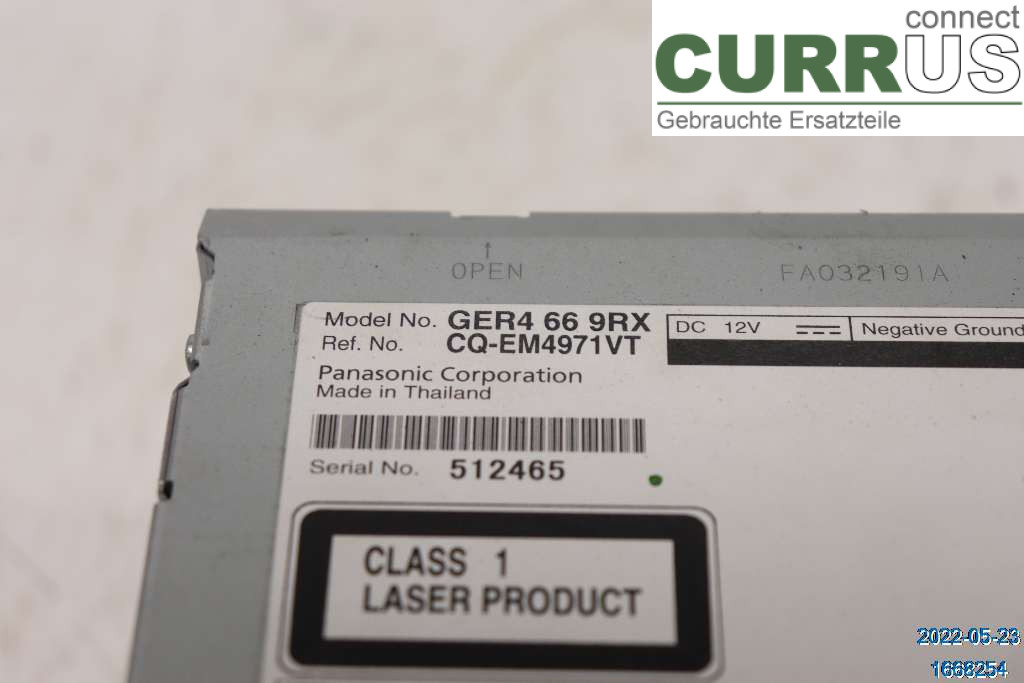MAZDA 6       08-13 Radio CD /Multimediapanel GER4669RX 2,0 LF