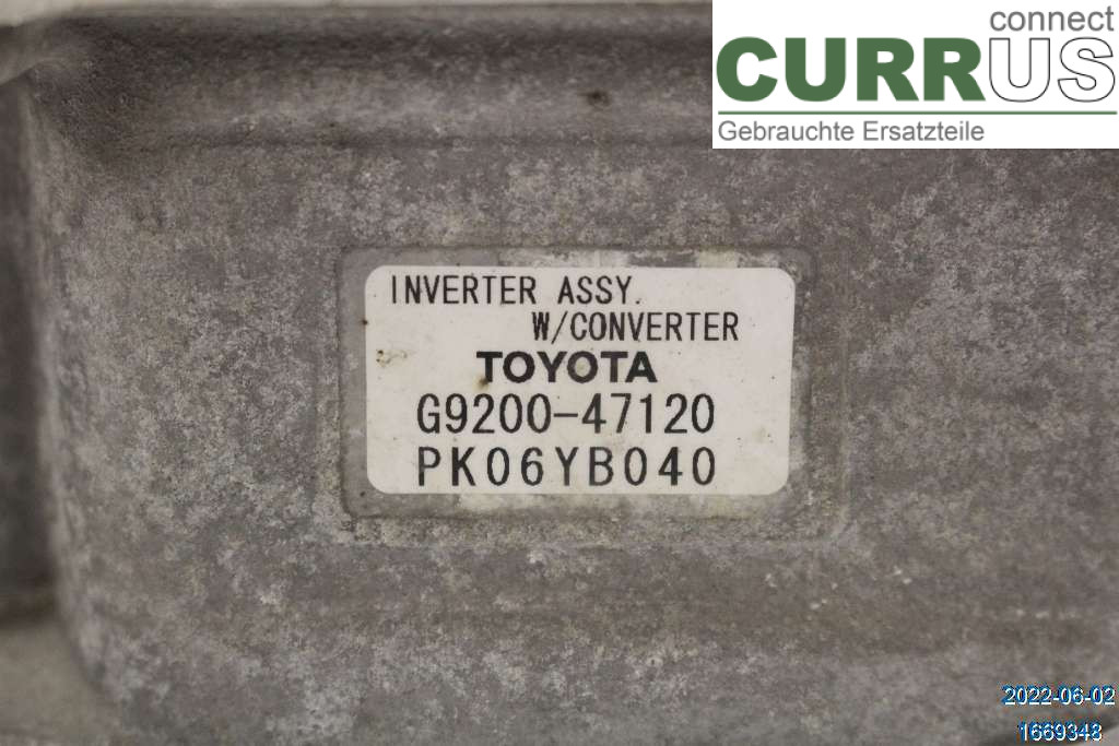 TOYOTA PRIUS  NHW20 04-08 Omformer / inverter - elektrisk G920047120 1,5 Hybrid
