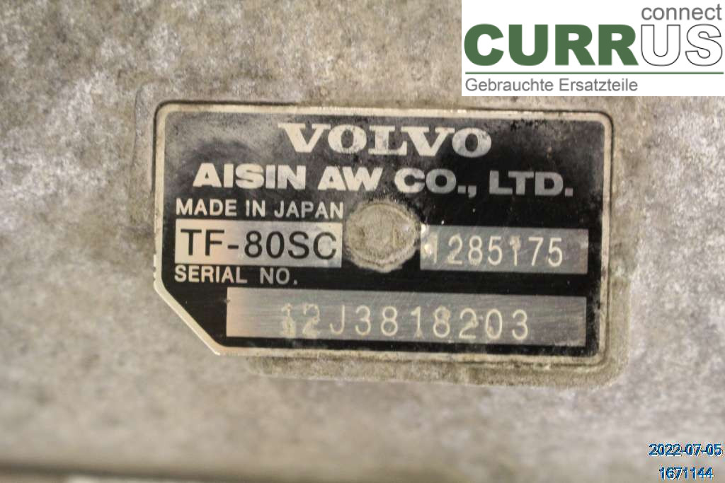VOLVO XC60  09-13 Gearbox (Automatic) 36050940 D4 2.0