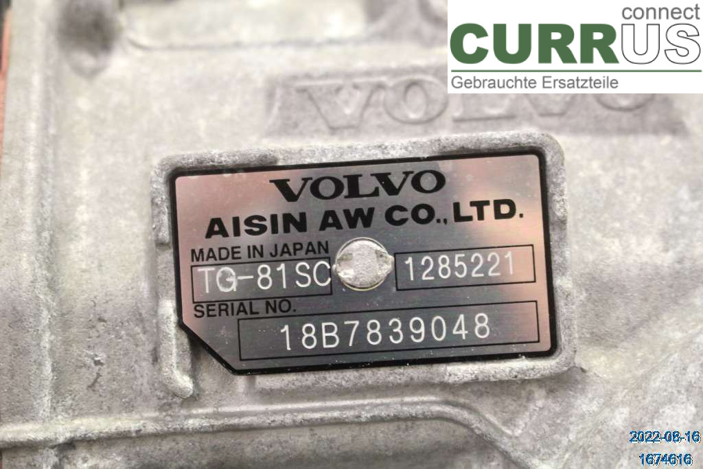 VOLVO XC60  18- Gearbox (Automatic) 36051265 T5 2.0