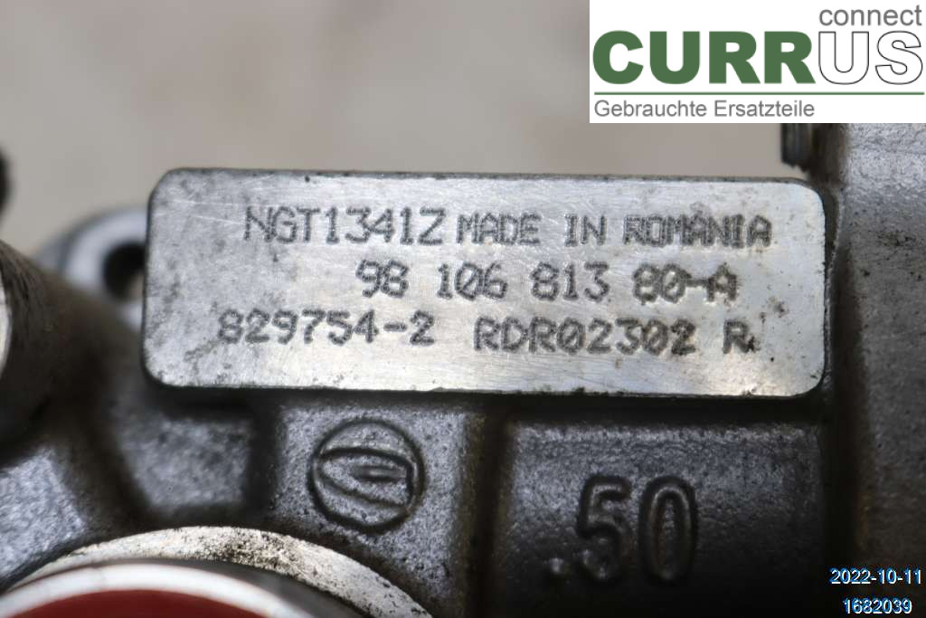 CITROEN C4 II  11-18 Turbocompresseur 1637834580 1,2