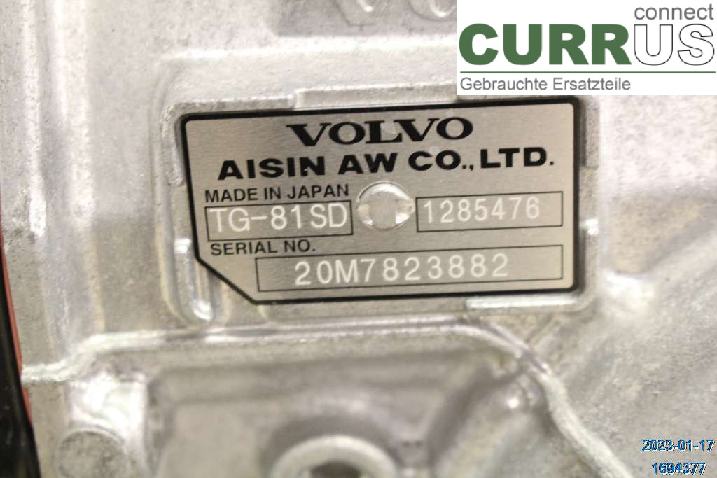 VOLVO V60  19- Gearbox (Automatic) 36010490 T6 2.0 Hybrid