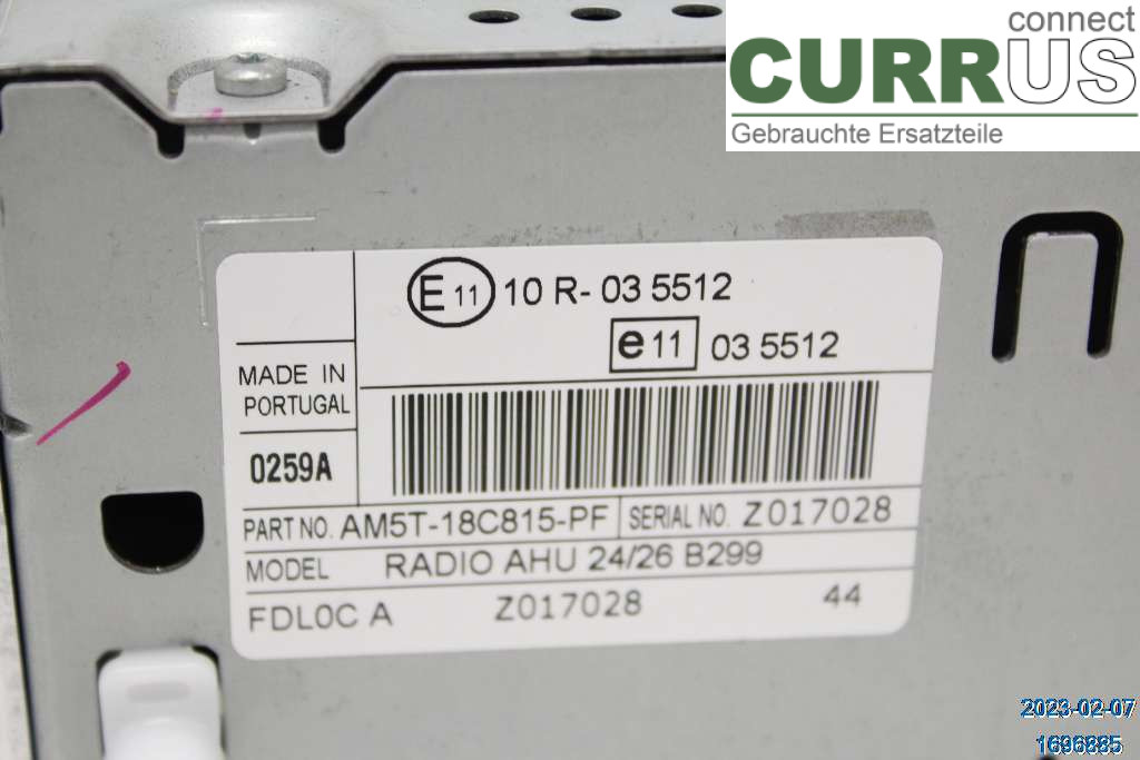 FORD FIESTA 13-17 Radio CD / Multimedia panel 2024533 1,6 TDCI T3JA