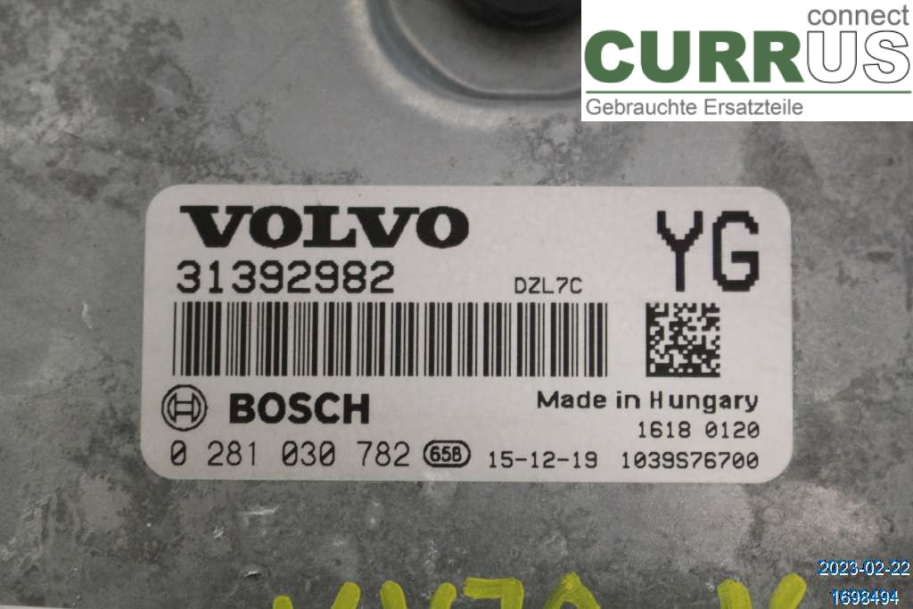 VOLVO V70 14-16 Engine Control Unit Diesel (ECU) 36012607