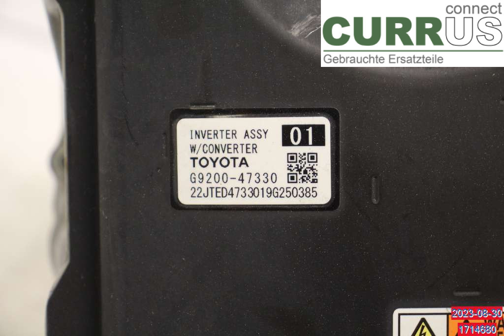 TOYOTA C-HR 16-23 Converter / inverter - electric 8837047092 1,8 HYBRID