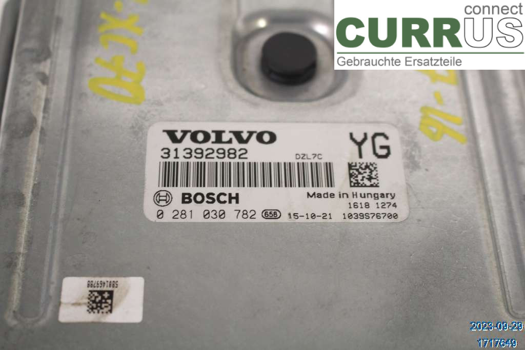 VOLVO XC70  14-16 Engine Control Unit Diesel (ECU) 36012607 D4 2,4 D5244T12