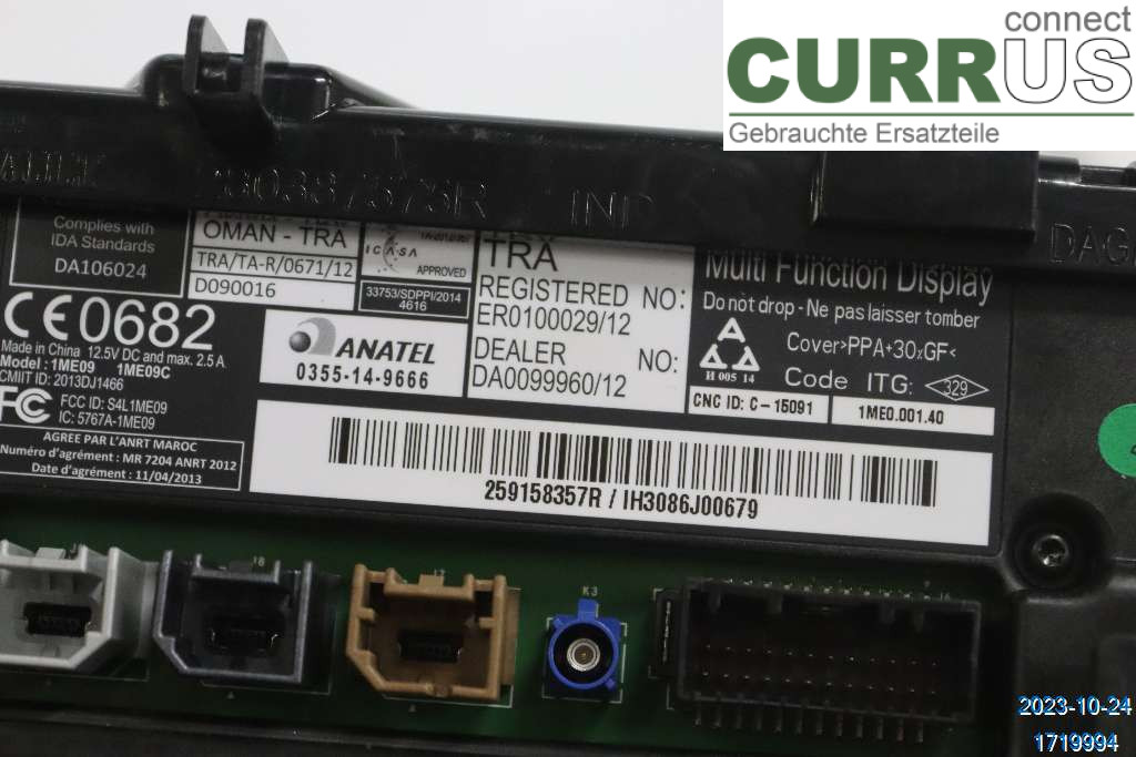 RENAULT CAPTUR 13-19 car-part-types.display 259158357R H5F-403