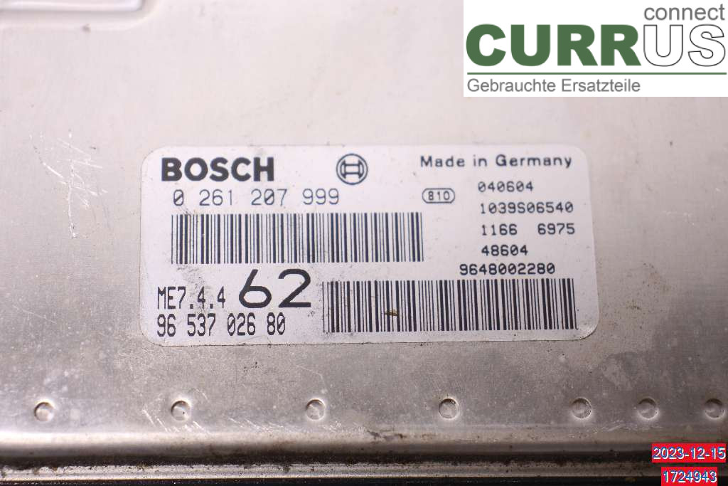 CITROEN C2 Motorsteuergerät (ECU) 9653702680 
