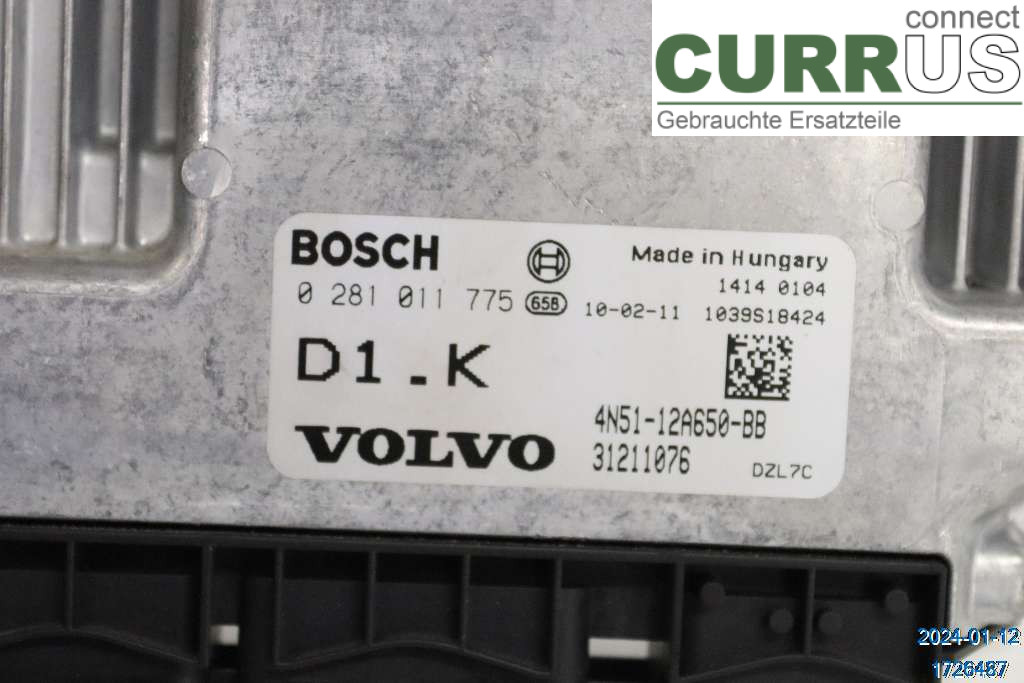 VOLVO V50      08-12 Engine Control Unit Diesel (ECU) 36000595 1,6 D  D4164T