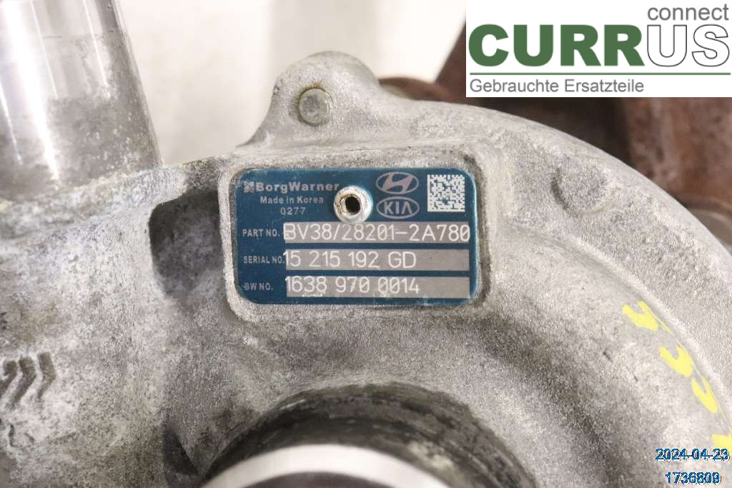 KIA CEED  12-18 Turbo charger 282012A780 1,6 CRDI